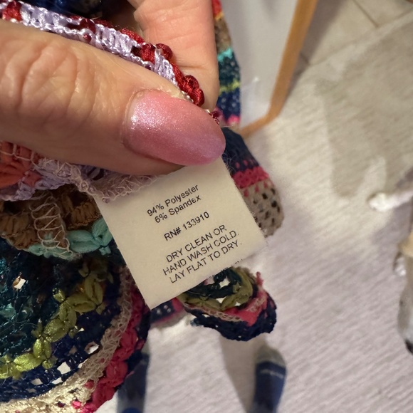 Show Me Your Mumu Crochet Maxi Coverup - Rainbow Stripe - Size M - Picture 5 of 9